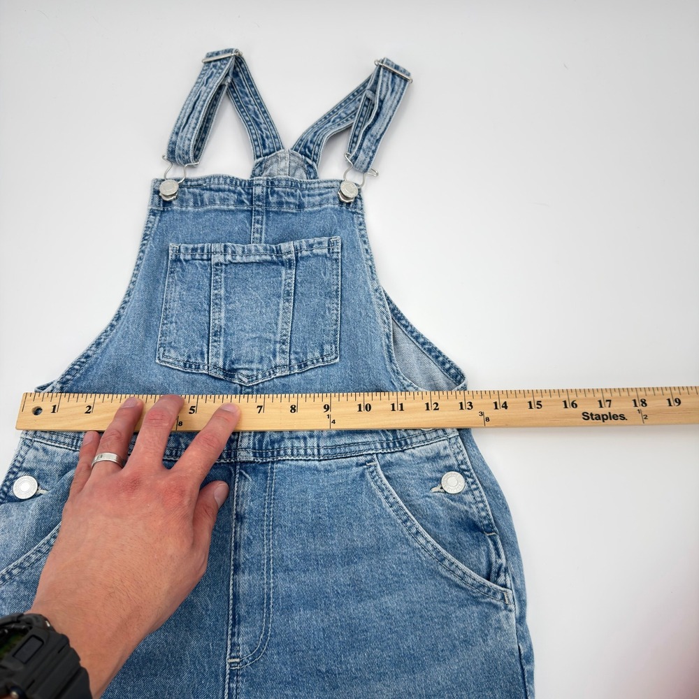 HM Kids Blue Denim Overalls Medium Wash Adjustable Straps Size 10 US 10Y - Picture 3 of 13